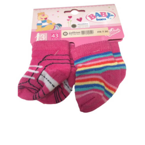 Zapf Creation - BABY born - Trend Socken Duo pink und pink gestreift