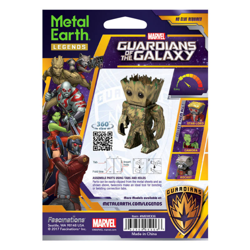 Ludibrium-Metal Earth - Guardians of the Galaxy Groot
