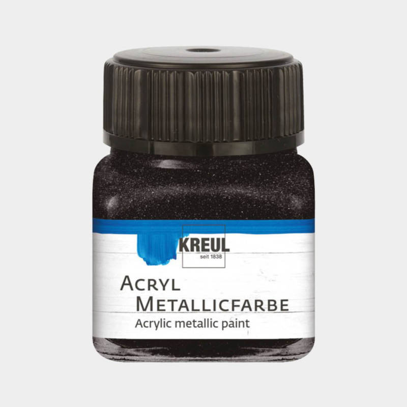 Ludibrium-KREUL - Acryl Metallicfarbe Schwarz 20 ml
