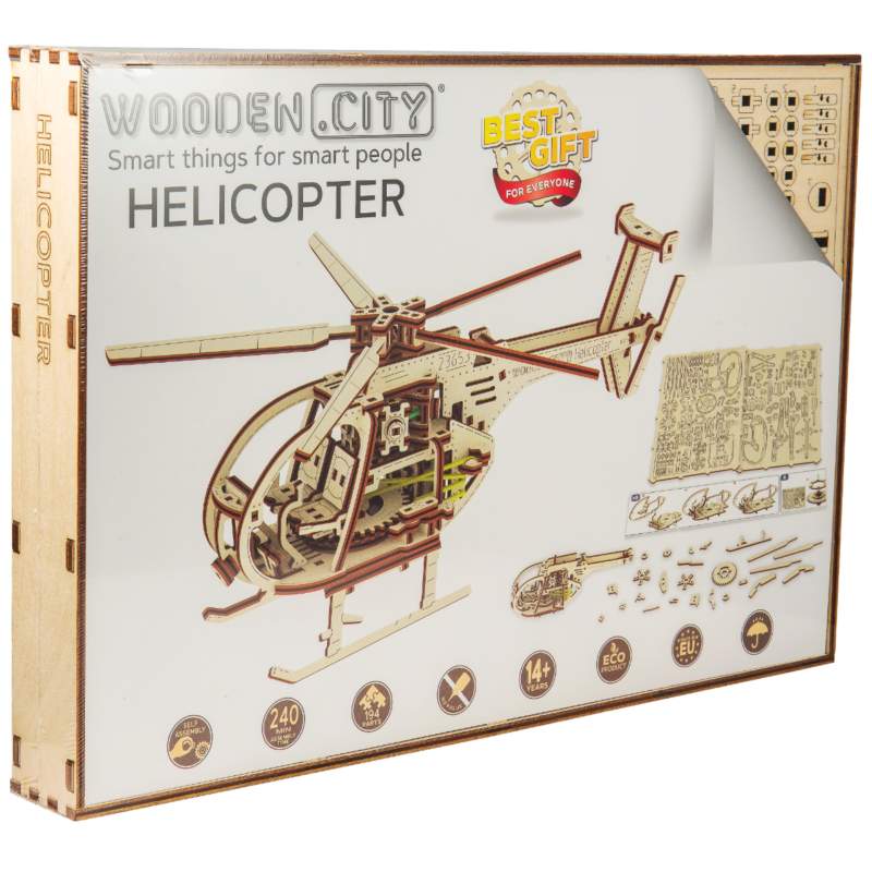 Ludibrium-Wooden.City - Helicopter WR344 - Holzbausatz
