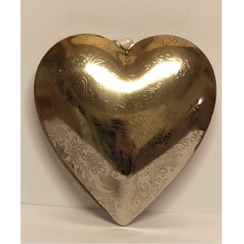 Ludibrium-Baumschmuck - Dekoartikel - silbernes Herz klein aus Metall