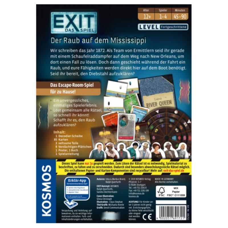 Ludibrium-Kosmos EXIT - Exit das Spiel - EXIT - Der Raub auf dem Mississippi