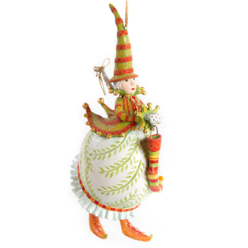 Ludibrium-Krinkles - Dash Away Frau Santa Ornament weiss