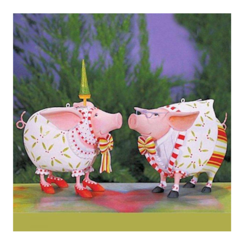Ludibrium-Krinkles - Norbert and Nanette Pig Ornament