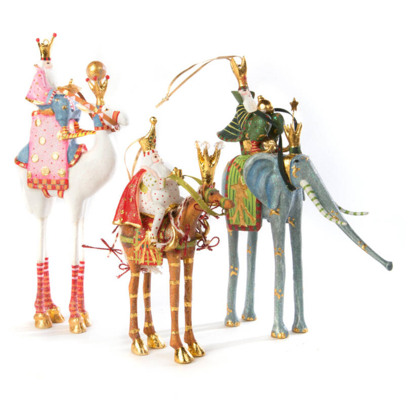 Ludibrium-Krinkles - Nativity Minifiguren – weisses Kamel mit Heilgem König Balthazar