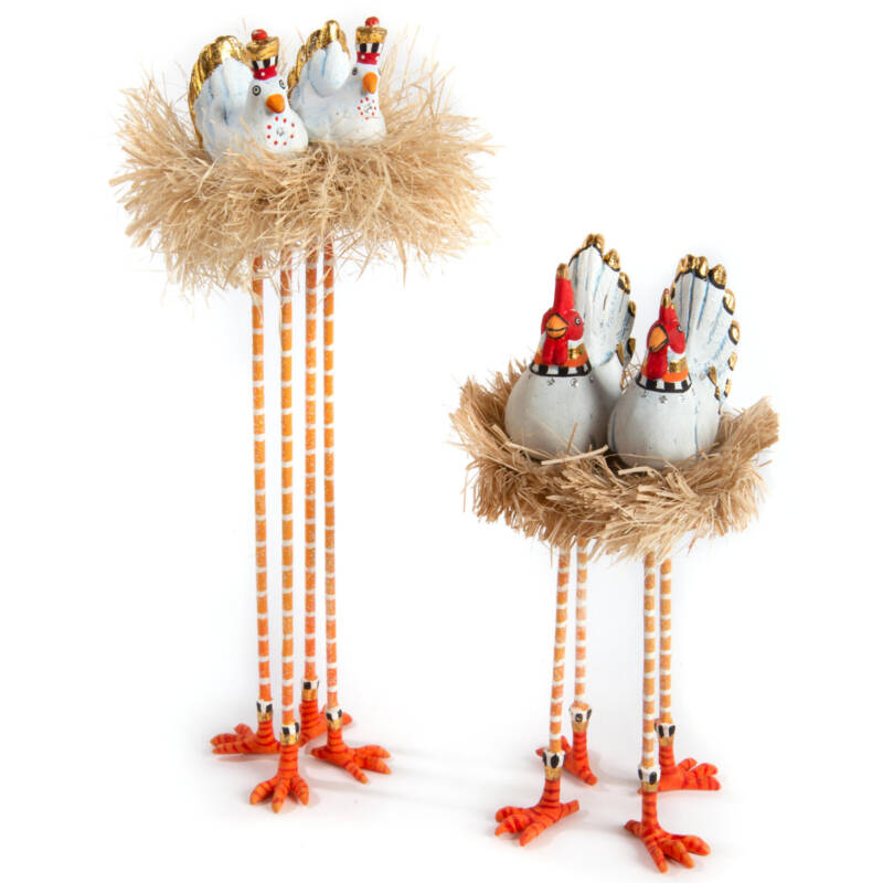 Ludibrium-Krinkles - Nativity Mini Figuren - Huhn und Taube - 2er Set