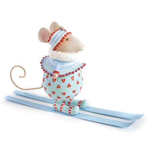 Ludibrium-Krinkles - Dash Away - Molly Ski Mouse Ornament