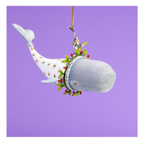 Ludibrium-Krinkles - Wendall Whale Ornament