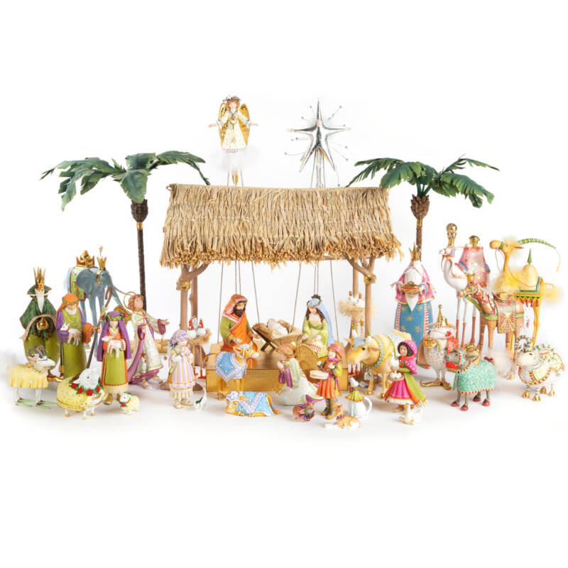 Ludibrium-Krinkles - Nativity Figuren - himmlische Engelsfigur auf hoher Basis