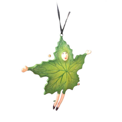 Krinkles - Halloween - Mini grünes fallendes Blatt Ornament