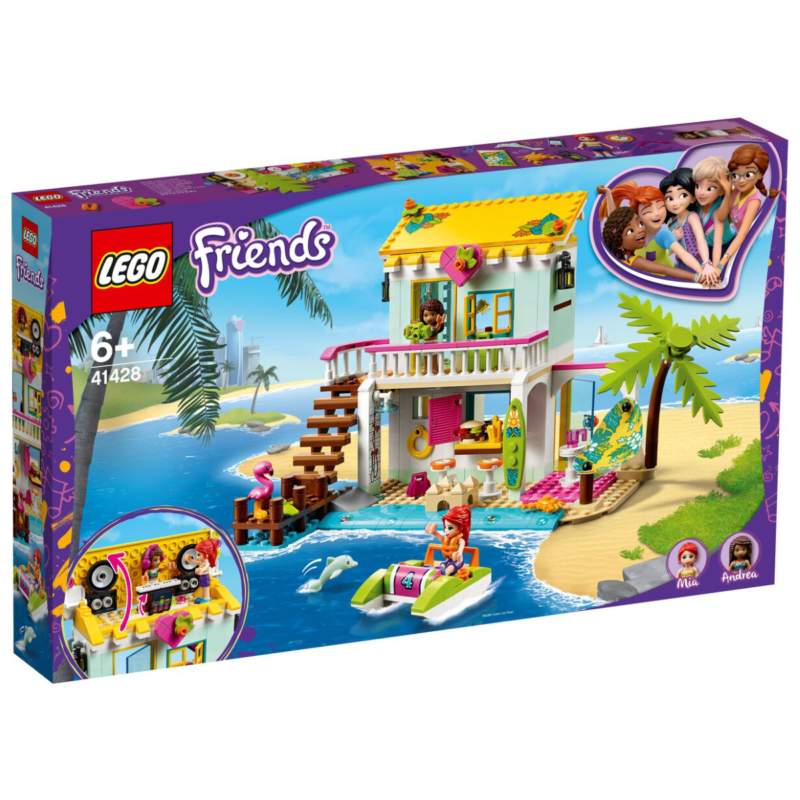 Ludibrium-LEGO Friends 41428 - Strandhaus mit Tretboot - Klemmbausteine