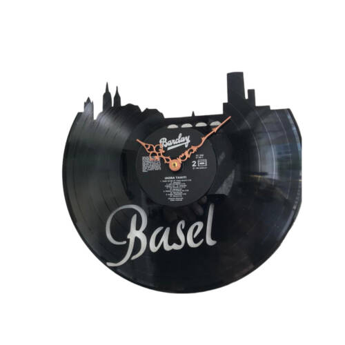 Schallplatten-Wanduhr - Motiv Basel
