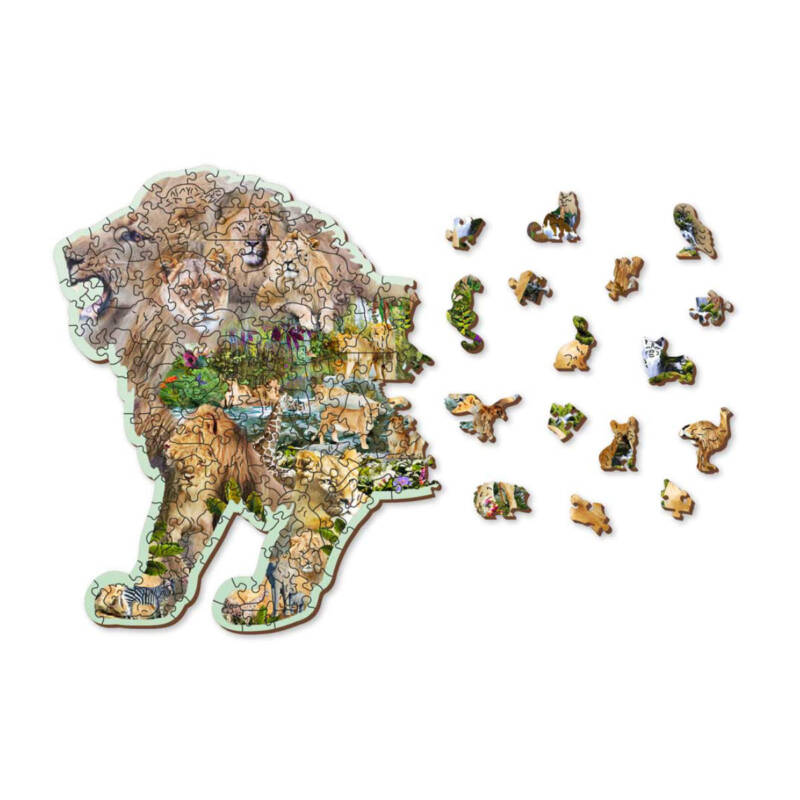 Wooden.City - Holzpuzzle 2 in 1 "Lion Roar" - 250 Teile