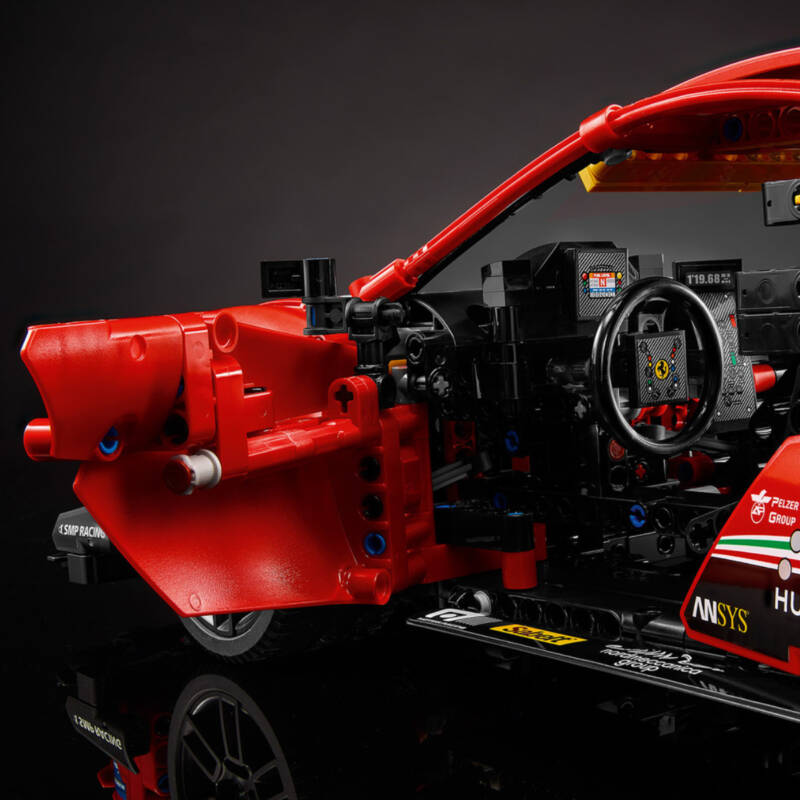 Ludibrium-LEGO Technic 42125 - Ferrari 488 GTE AF Corse #51 - Klemmbausteine