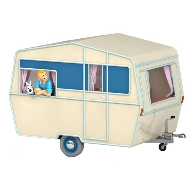 Ludibrium-Tim und Struppi - Sammlerauto Tim die Touristenkarawane auf der Schwarzen Insel Nº51 1:24 / Tintin Coche la Caravane des touristes Nº51 1:24
