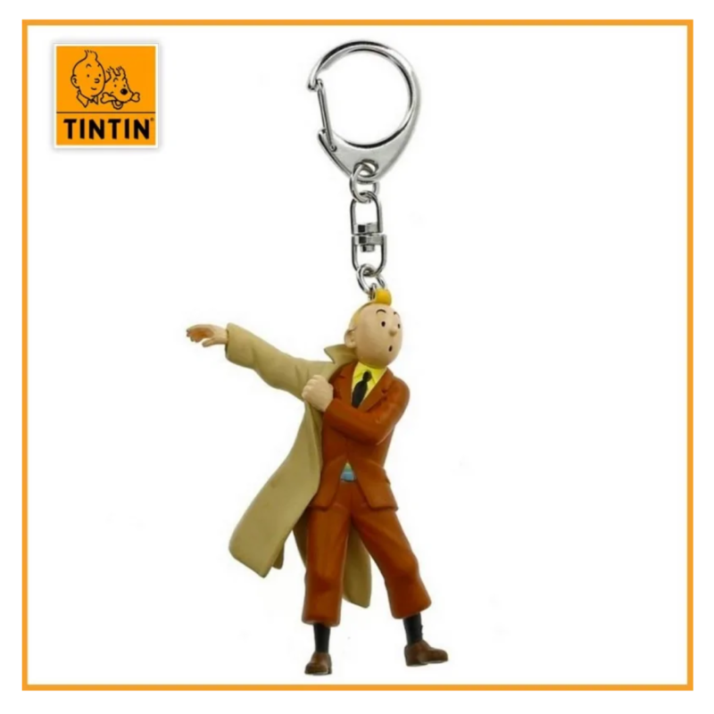 Ludibrium-Tim zieht seinen Trenchcoat an - Schlüsselanhänger / Porte-clés - Tintin met son trench