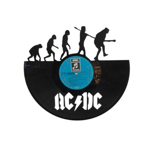 Schallplatten-Wanduhr - Motiv AC DC