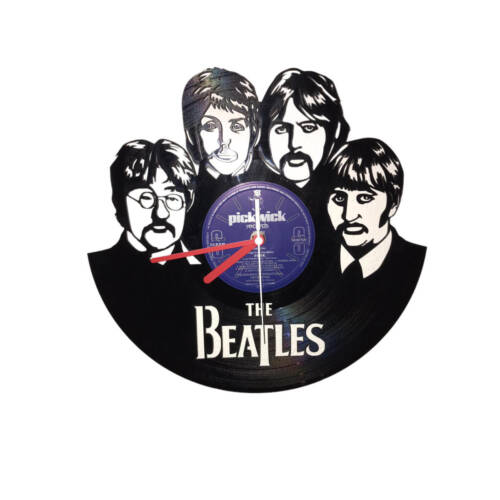 Schallplatten-Wanduhr - Motiv Beatles