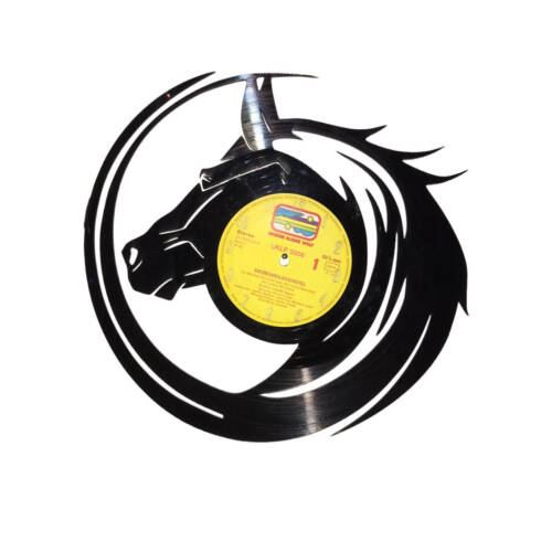 Schallplatten-Wanduhr - Motiv Pferd