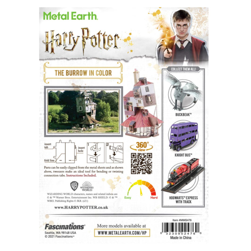 Ludibrium-Metal Earth - Harry Potter The Burrow (colored) MMS476