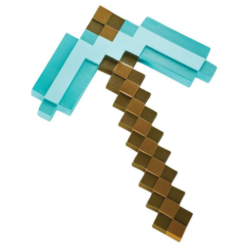 Ludibrium-Minecraft - Kunststoff-Replik Diamant-Spitzhacke 40 cm