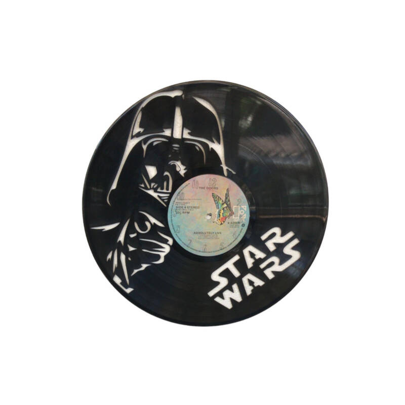 Schallplatten-Wanduhr - Motiv Star Wars