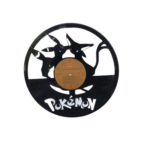 Schallplatten-Wanduhr - Motiv Pokemon