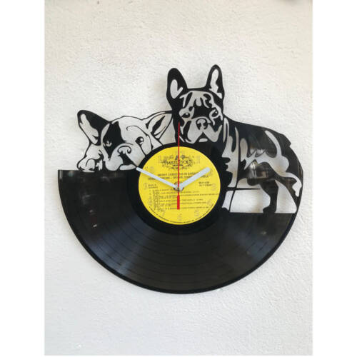 Schallplatten-Wanduhr - Motiv Hund