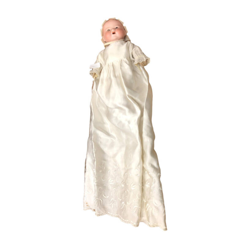 Puppe antik, Porzellankopf, Körper Stoff - Dream Baby Armand Marseille