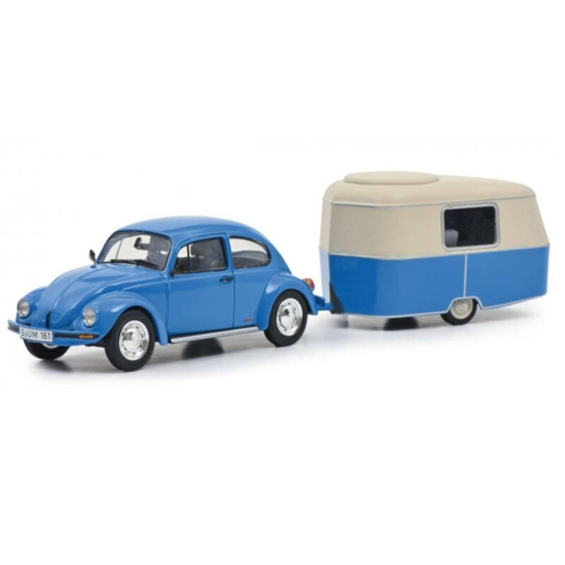 Schuco - VW Käfer 1600i m Eriba Puck blau - 1:43 - Standmodell