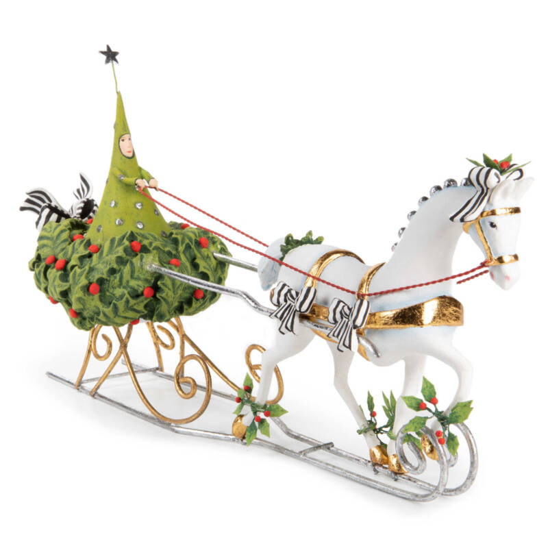Ludibrium-Krinkles - Jingle Bells Schlitten mit Baumfigur