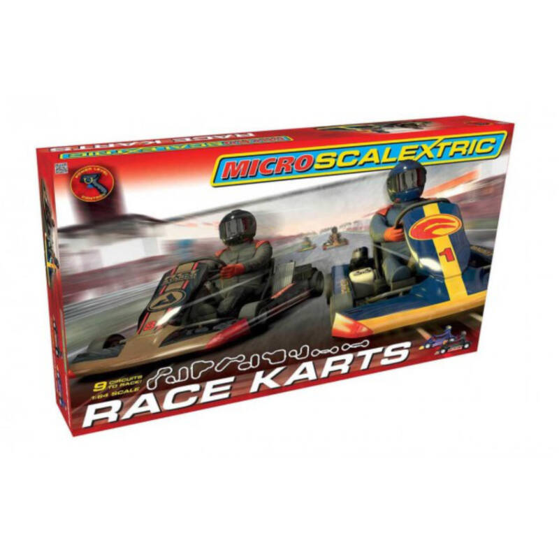 Micro Scalextric Race Karts 1:64 Slot Car Race Set