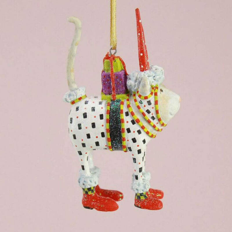 Ludibrium-Krinkles - Mini Pat Santa Hat Cat Ornament