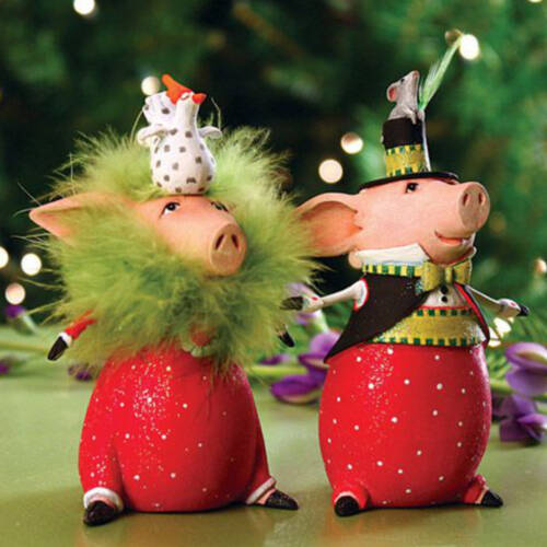 Ludibrium-Krinkles - Pierre und Phyllis Schweine Ornament