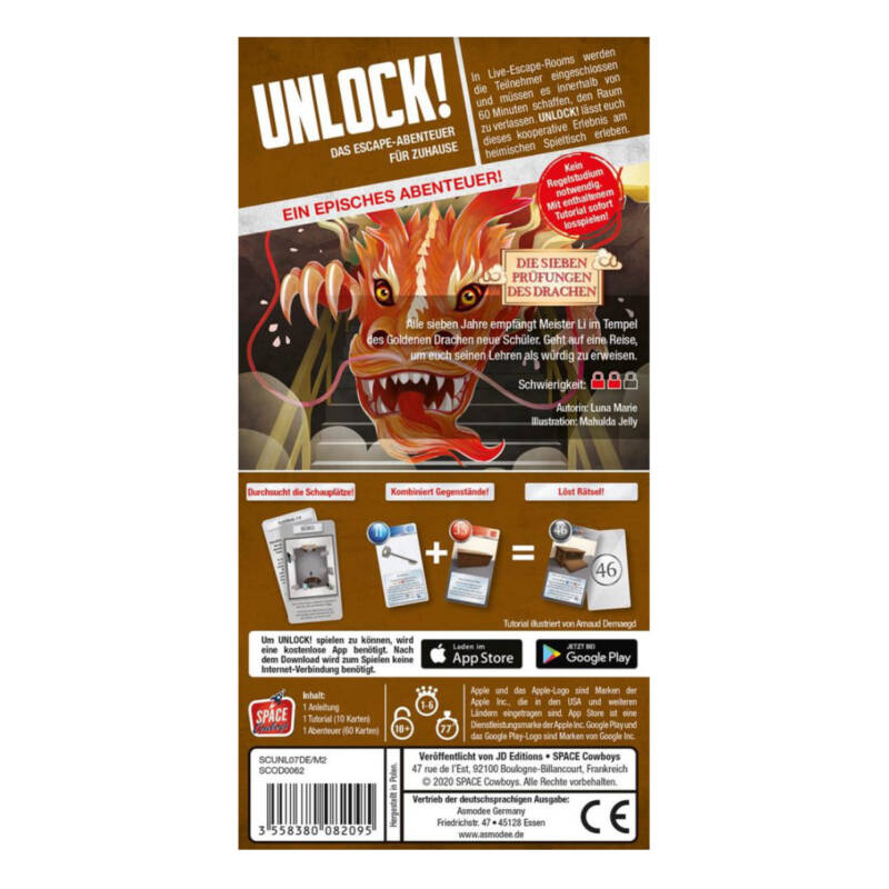 Ludibrium-Asmodee - Unlock Exotic Aventures - Die sieben Prüfungen des Drachen Box 7B