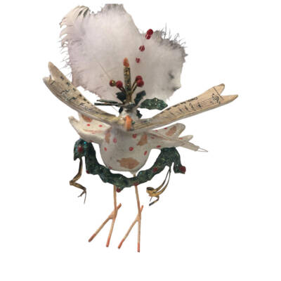 Krinkles - Taube mit Notenblatt Ornament-klein