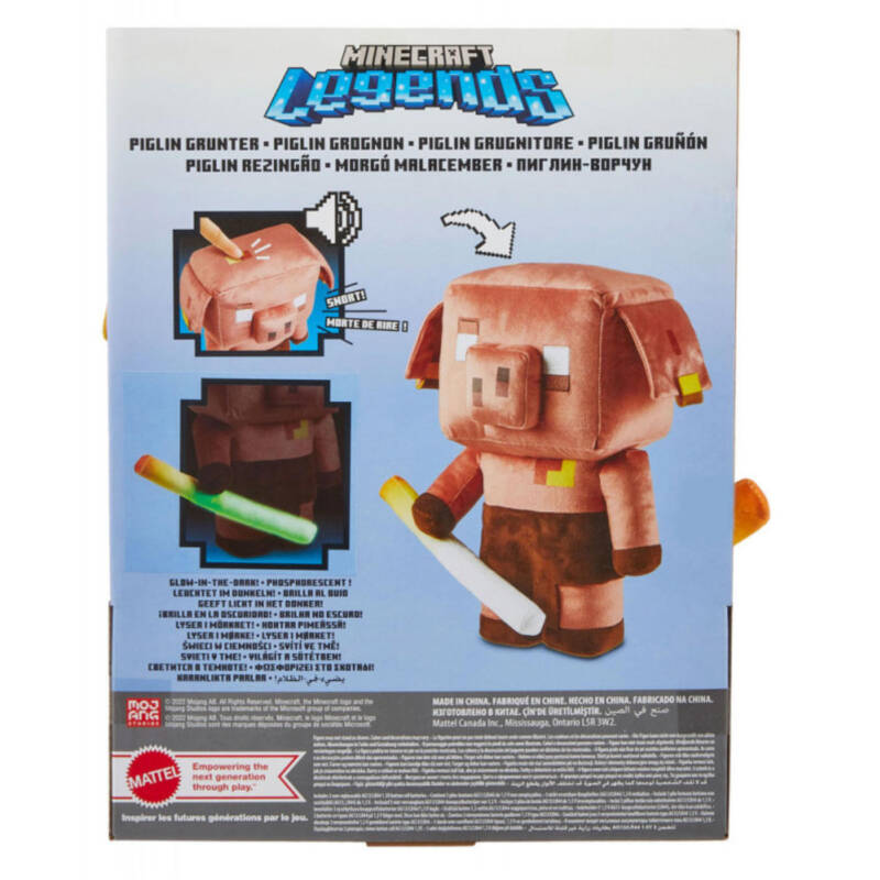 Minecraft Legends - Piglin elektronischer Plüsch - 30 cm gross