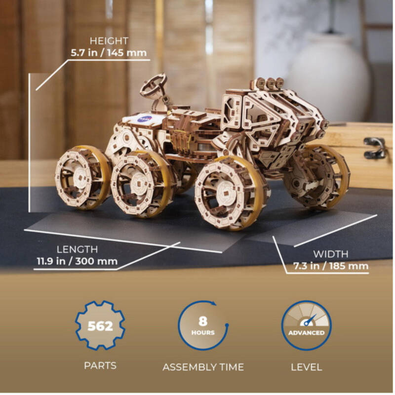 UGEARS 70206 - Bemannter Mars-Rover - 3D Modellbausatz