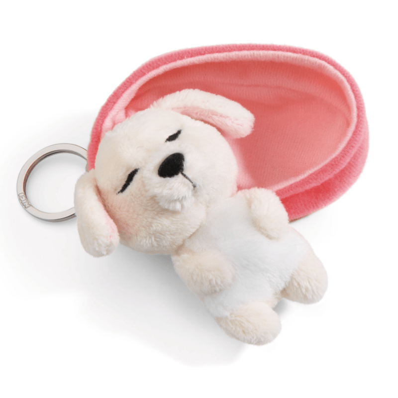 Ludibrium-Nici - Sleeping Pets Hund creme - Schlüsselanhänger