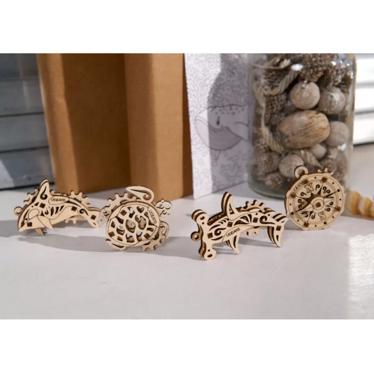 Ludibrium-UGEARS 70201 - U-Fidgets Atlantic Ocean - Einsteigerset 3-D Holzspielzeug