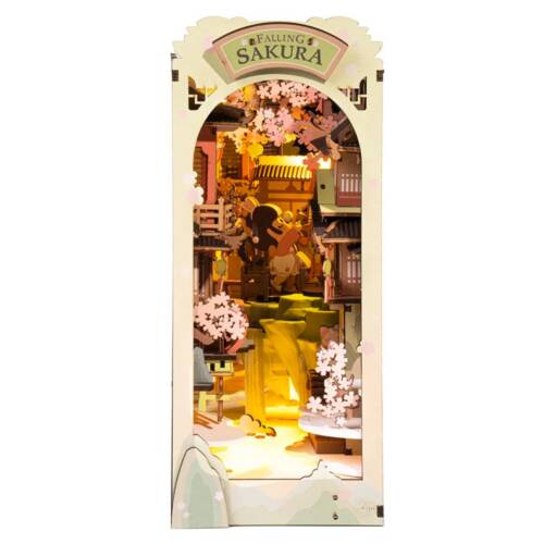 Ludibrium-Rolife TGB05 - Falling Sakura Bücherecken-Diorama - 3D Holzpuzzle