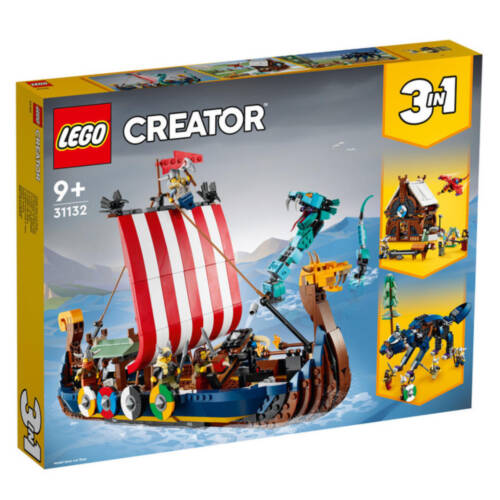 Ludibrium-LEGO Creator 31132 - Wikingerschiff mit Midgardschlange - Klemmbausteine