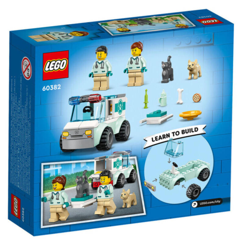 Ludibrium-Lego City 60382 - Tierrettungswagen - Klemmbausteine