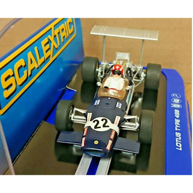 Auto zu Rennbahn Scalextric -Lotus Type 49B - Rob Walker Racing 1968 - JO SIFFERT No.22  