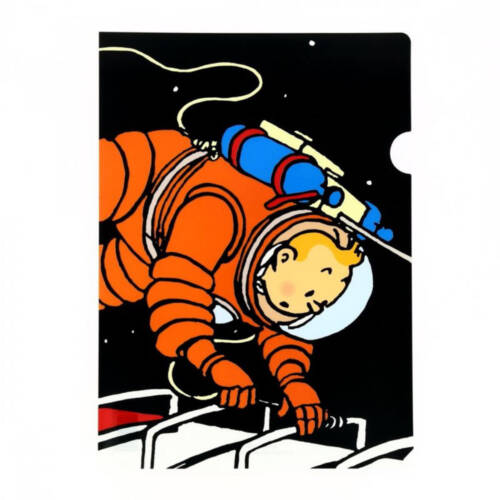 A4 Plastikmappe - Tim als Astronaut / Chemise en plastique A4 - Tintin astronaut