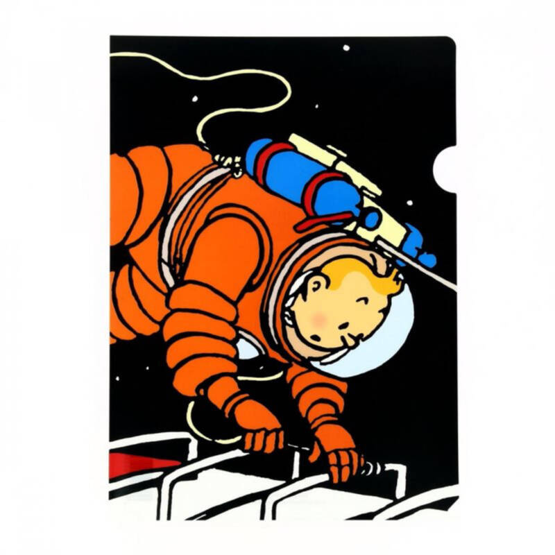 A4 Plastikmappe - Tim als Astronaut / Chemise en plastique A4 - Tintin astronaut