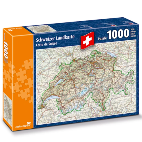 Ludibrium-Carta.media - Schweizer Landkarte - 1000 Teile