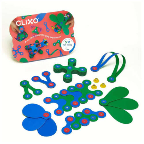 Ludibrium-CLIXO Crew Pack grün/blau mit 30 Teilen - Magnetspielzeug