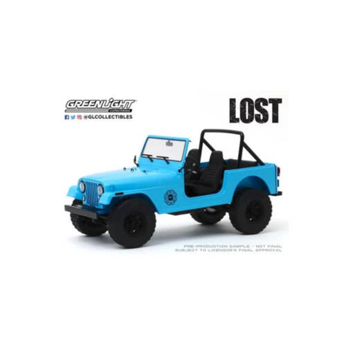 Greenlight - 1977 Jeep CJ-7 Dharma Jeep- Lost (TV Series 2004-2010) - 1:18 - blau