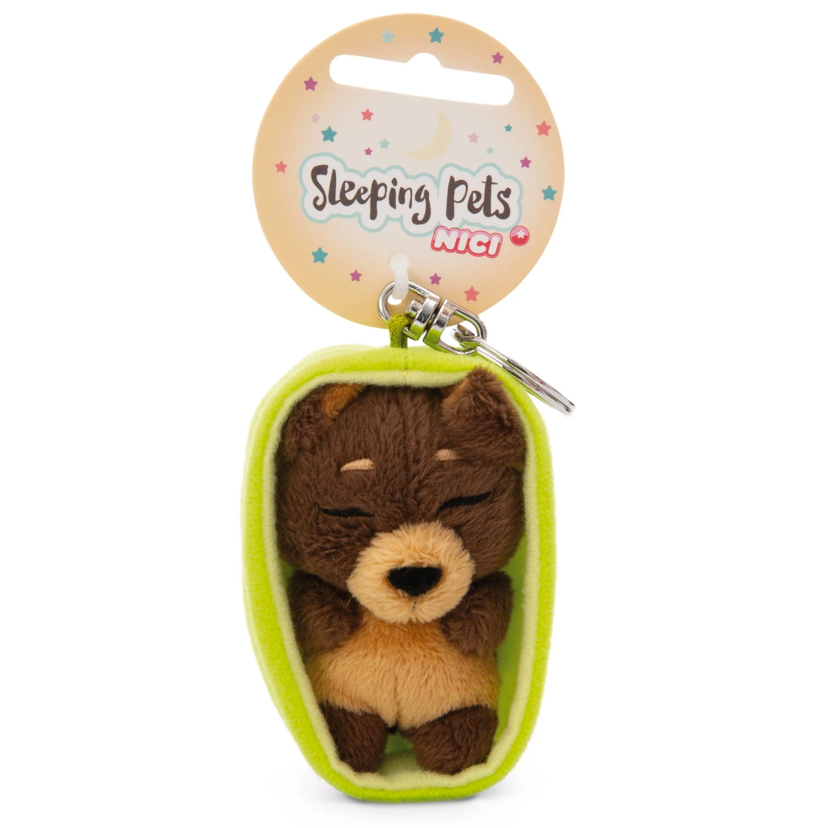 Ludibrium-Nici - Sleeping Pets Hund dunkelbraun - Schlüsselanhänger